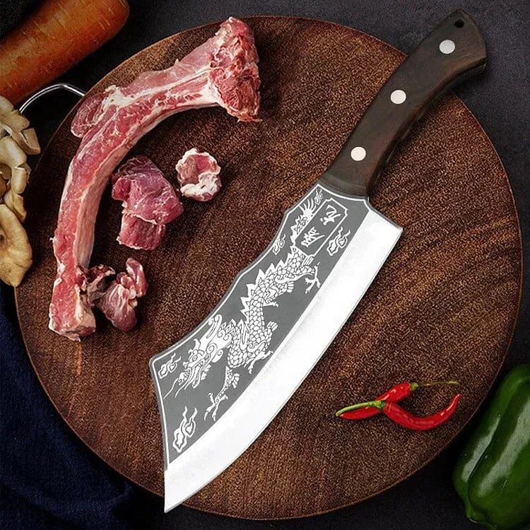 Dragon Chopping Knife Stainless Steel Blade