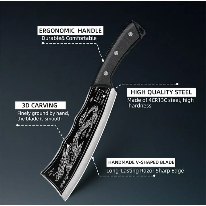 Dragon Chopping Knife Stainless Steel Blade
