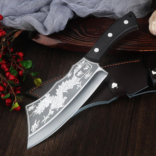 Dragon Chopping Knife Stainless Steel Blade